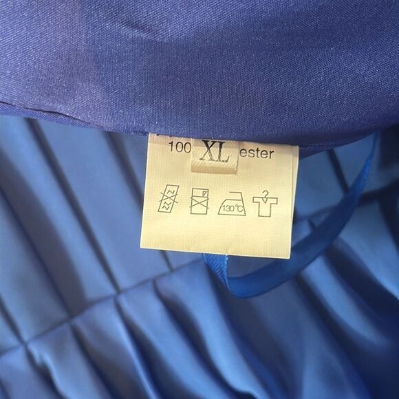 Women’s Blue Full Length Strapless Formal Dress Matching Shawl Size XL (14) NEW - Picture 8 of 10